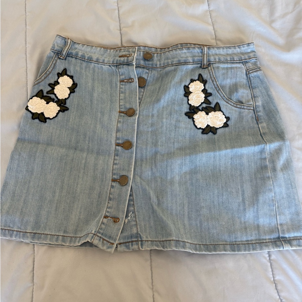 Forever 21 Blue Gray Mini Skirt Casual